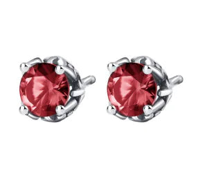 Fashionable 925 Silver Emerald Stud Earrings