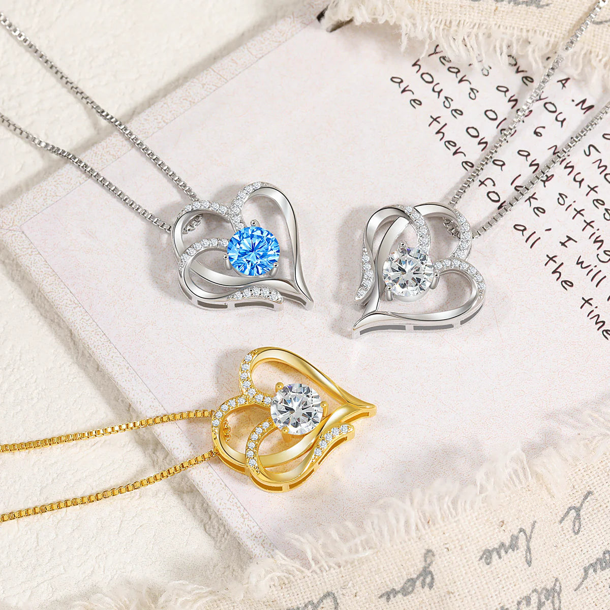 Fashion Elegant Zirconia LOVE Heart Necklace