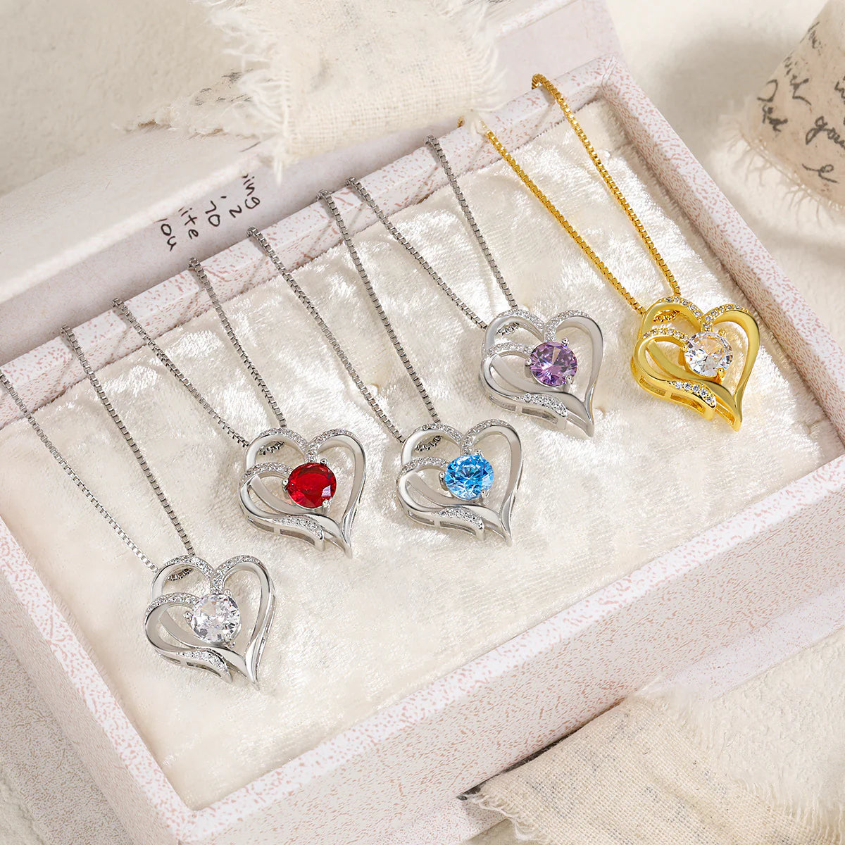 Fashion Elegant Zirconia LOVE Heart Necklace