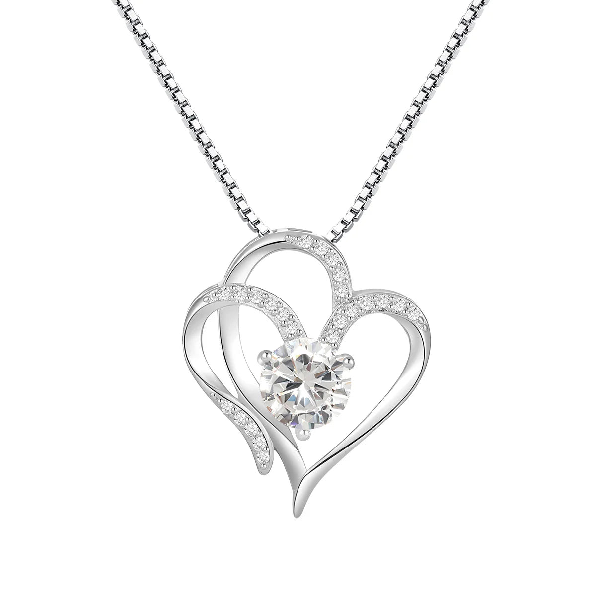 Fashion Elegant Zirconia LOVE Heart Necklace