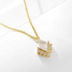 Luxury 925 Silver Rhomb Pendant Necklaces