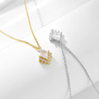 Luxury 925 Silver Rhomb Pendant Necklaces