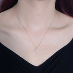 Luxury 925 Silver Rhomb Pendant Necklaces