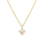 Luxury 925 Silver Rhomb Pendant Necklaces