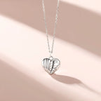 925 Silver Personalized Zircon Heart Necklace Wholesale