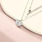 925 Silver Personalized Zircon Heart Necklace Wholesale
