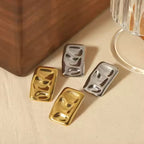 Stainless Steel Geometric Drop Stud Earrings Fashionable Hypoallergenic