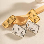 Stainless Steel Geometric Drop Stud Earrings Fashionable