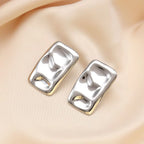 Stainless Steel Geometric Drop Stud Earrings Fashionable