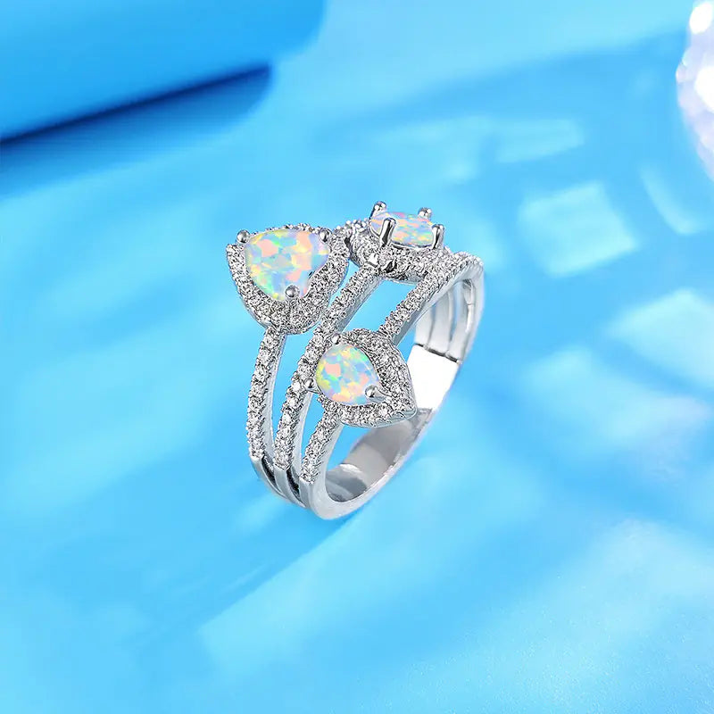 Personality New Brass Opal Ring For Women