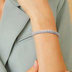 7mm Brass CZ Tennis Chain Bracelet