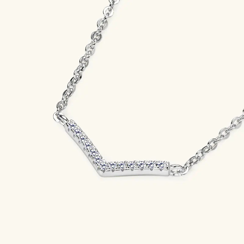 S925 Silver Geometric Moissanite Necklace