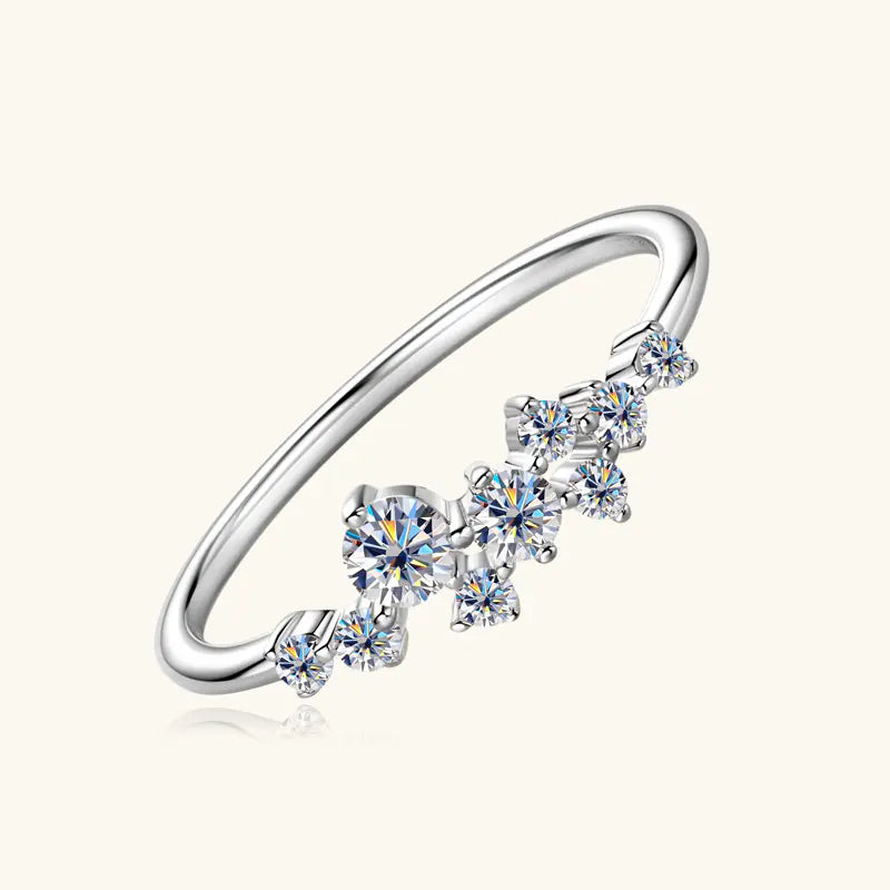 Luxury Design 925 Sterling Silver Moissanite Ring