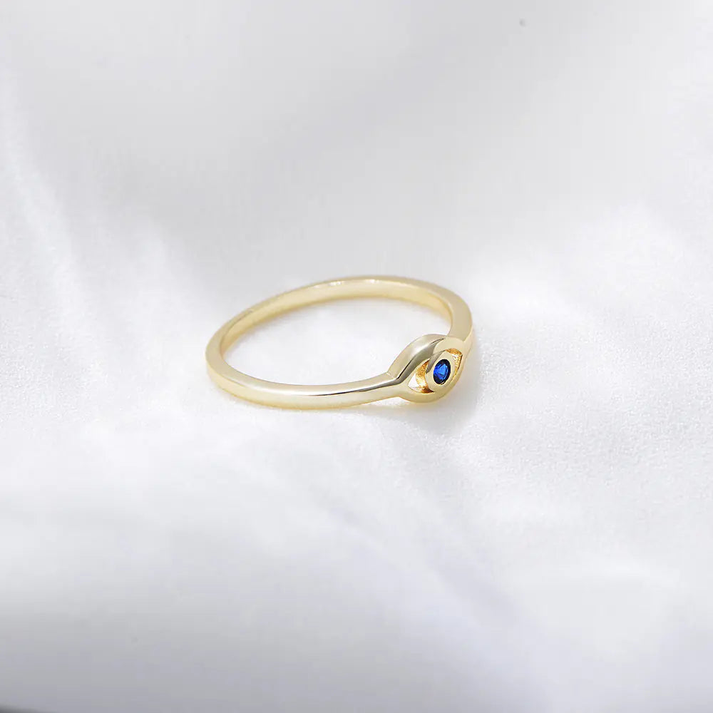 Fashion Evil Eye S925 Sterling Silver CZ Rings