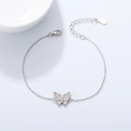 New Butterfly 925 Sterling Silver CZ Bracelet