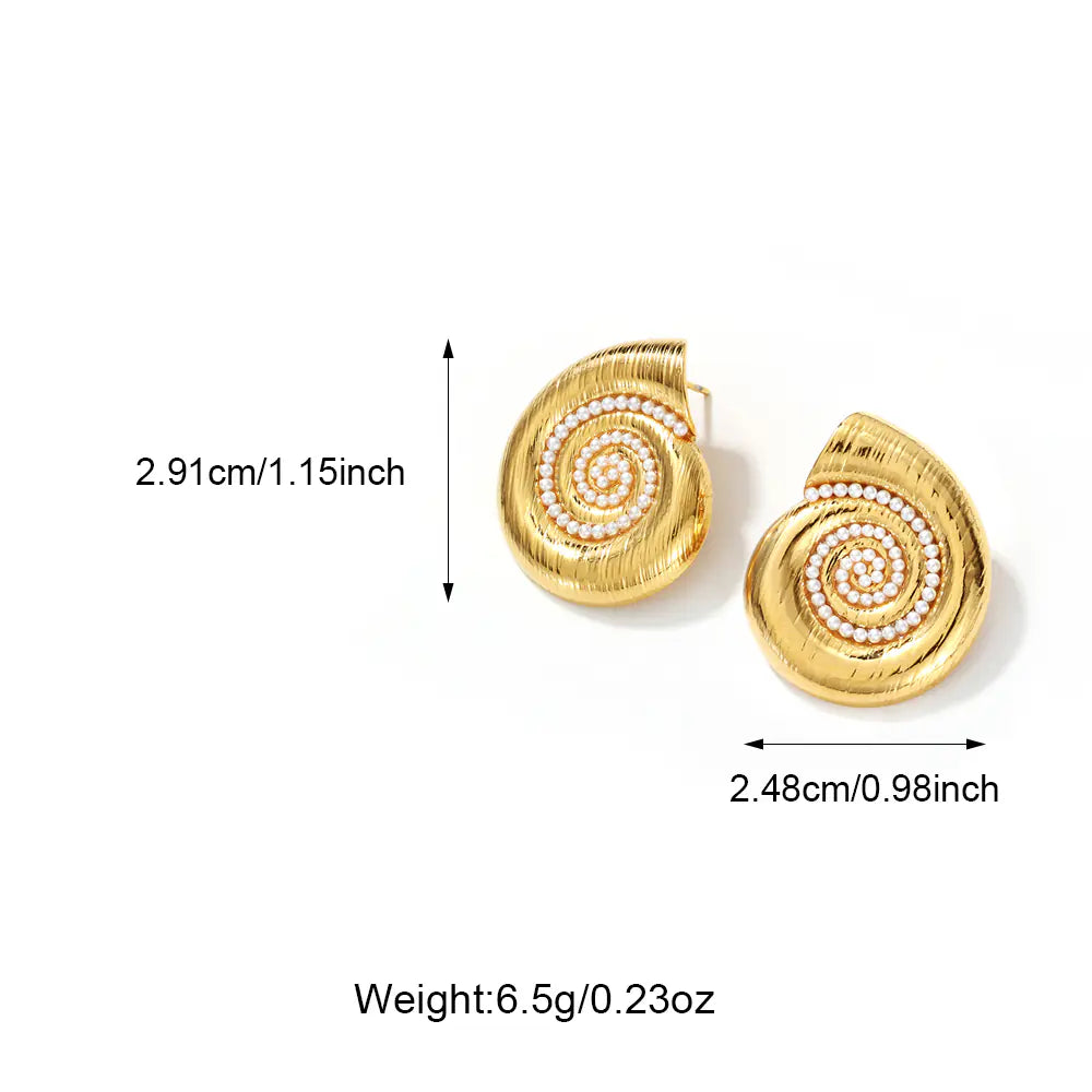 18K Gold 316L Stainless Steel Earrings