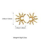 Stainless Steel Coral C Shape Earrings
