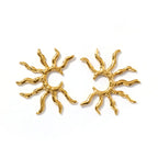 Stainless Steel Coral C Shape Earrings