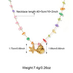 Fashion Sea Shell 18K Gold Stainless Steel Necklace