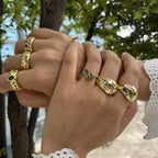Brass 10mm Clorful Star Chunky Opening Ring