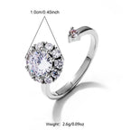 Fashion Sunflower Brass CZ Adjustable Ring