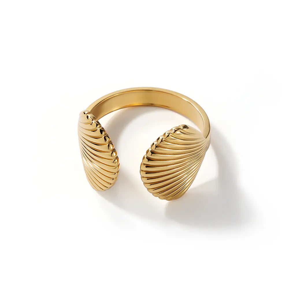 Classical Stanless Steel Shell Adjustable Ring