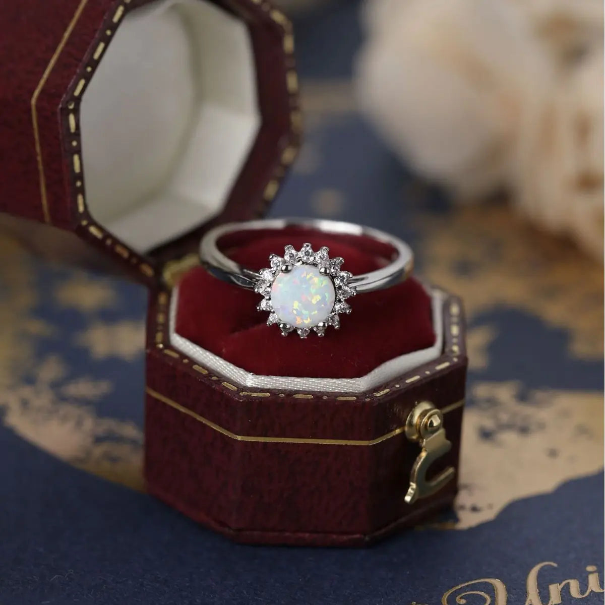Best selling 9mm Brass Opal Round Rings