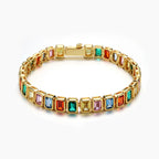 2025 Colorful cz baguette bracelet