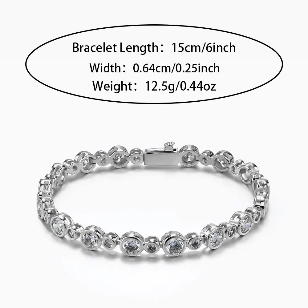 Sustainable Luxury 6mm Round-shaped Tennis Bracelet
