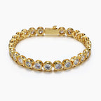 Round Bezel Setting Tennis Bracelet