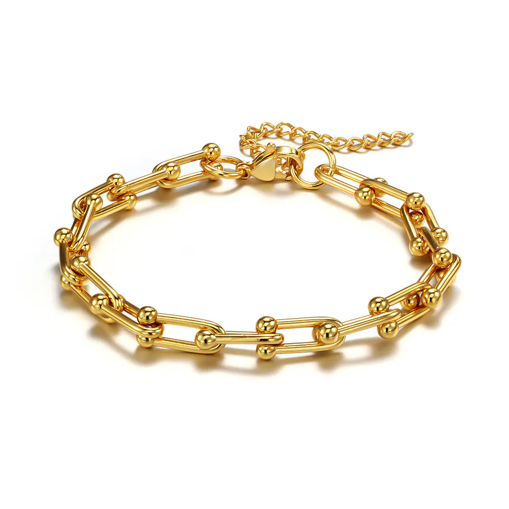Stainless Steel Hippie Gothic Fashion Charm Bracelet