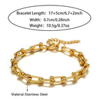 Stainless Steel Hippie Gothic Fashion Charm Bracelet