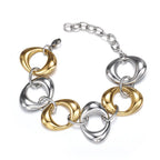 Stainless Steel 2 Tone Multi Twisted Wire Link Bracelet