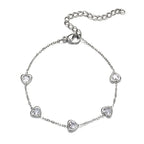 Tarnish Free Stainless Steel Love Heart Shape Bracelet