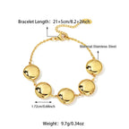 Gold Stainless Steel Little Stone Bracelet