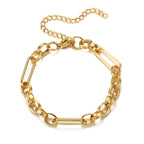 Gold Stainless Steel Circle Bracelet