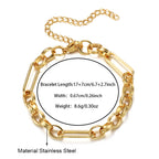Gold Stainless Steel Circle Bracelet