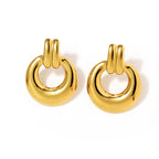 Fashion 18k Gold Plated Stainless Steel Earring