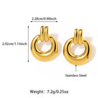Fashion 18k Gold Plated Stainless Steel Earring