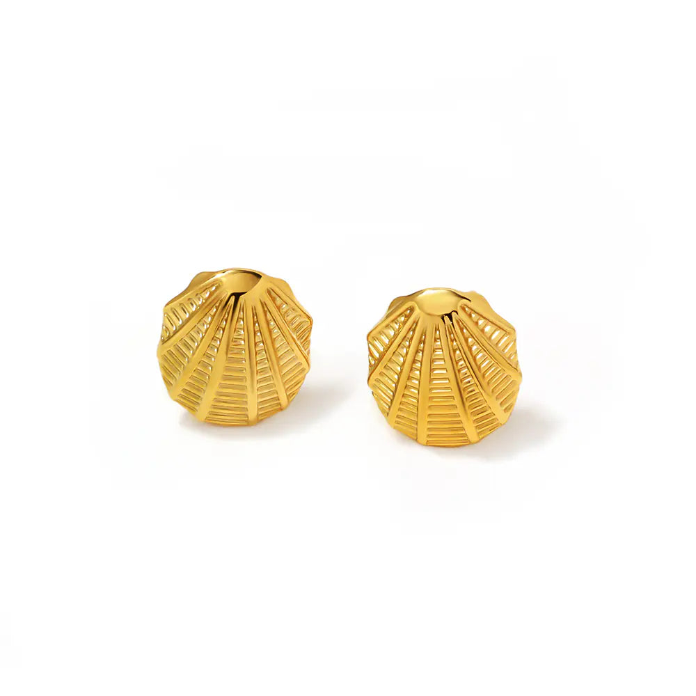 Ocean Style Sea Shell Stainless Steel Studs Earrings