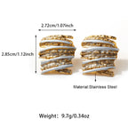 Stainless Steel Gold Fashion Beach Earrings