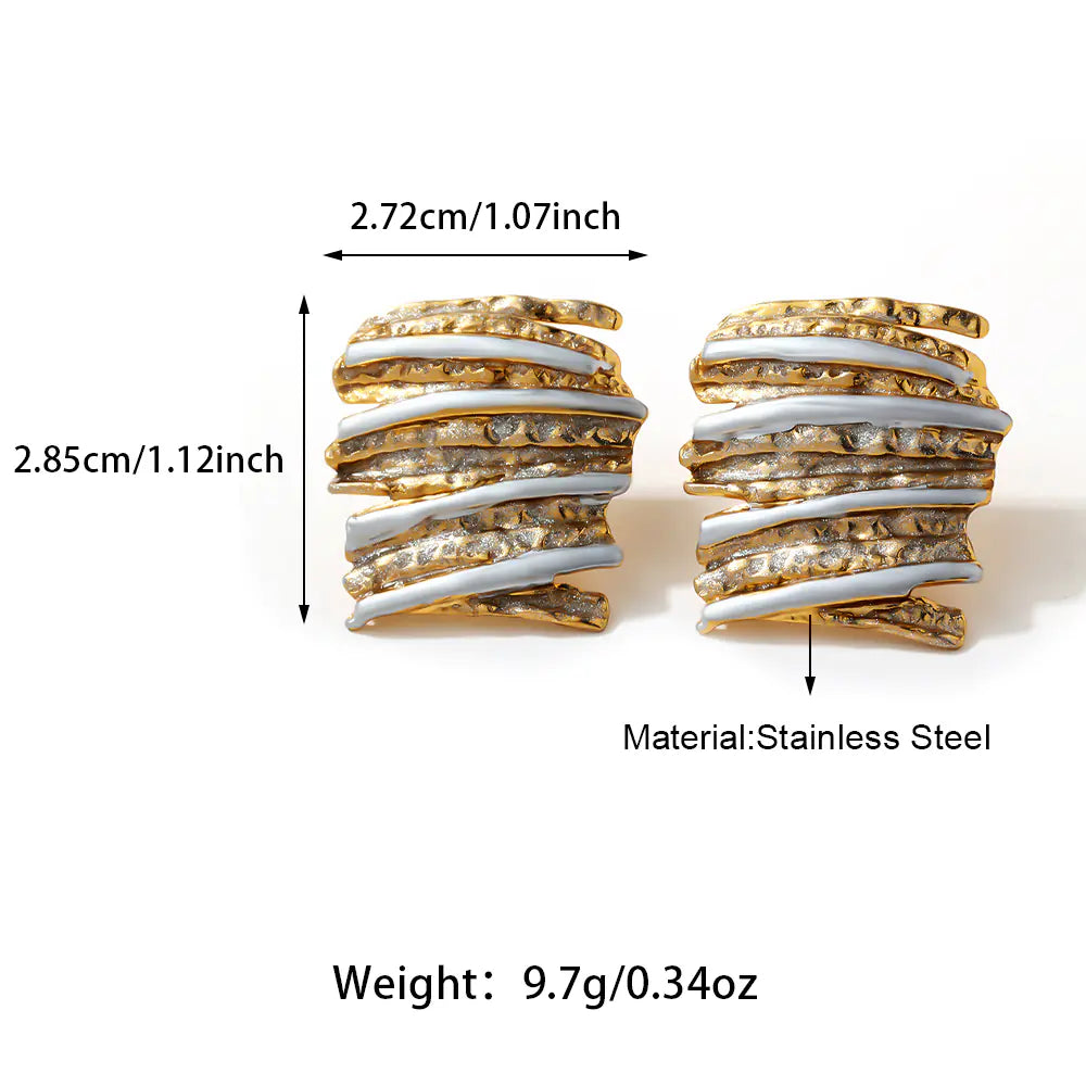 Stainless Steel Gold Fashion Beach Earrings