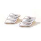 Fashion Ocean Design Stainless Steel Stud Earrings