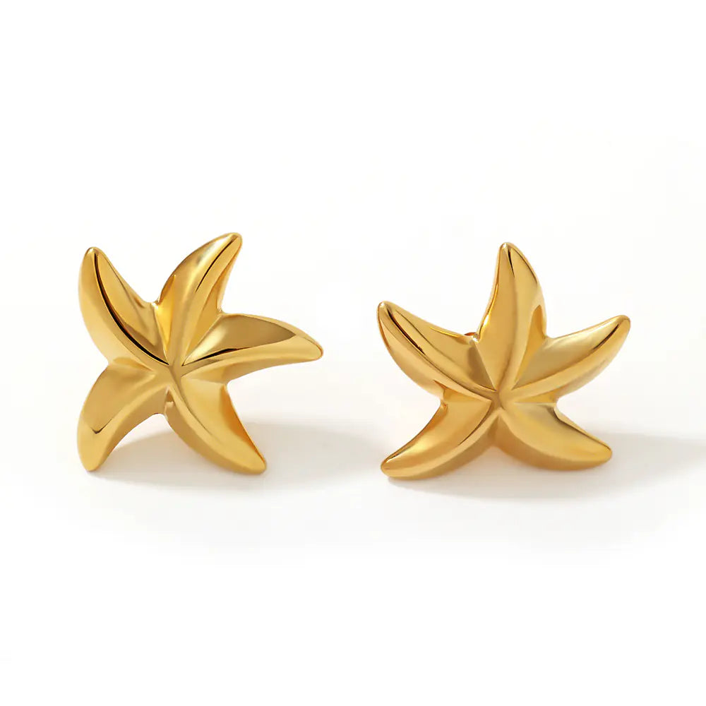Hot Stainless Steel 3mm Starfish Star Stud Earrings