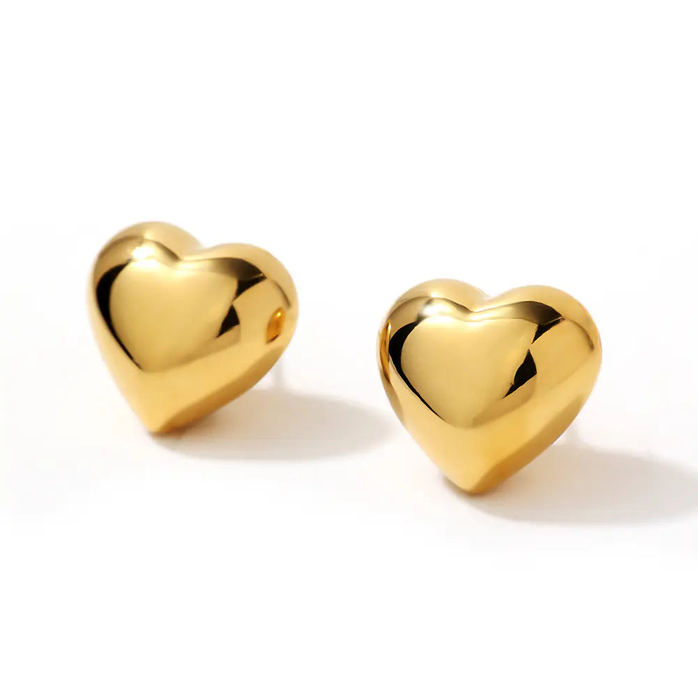 Hypoallergenic Stainless Steel Heart Earrings