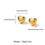 Hypoallergenic Stainless Steel Heart Earrings