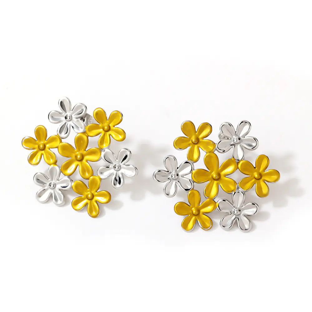 Fashionable Snowflake Stainless Steel Earrings