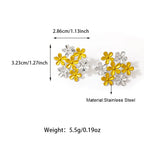 Fashionable Snowflake Stainless Steel Earrings