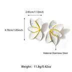 Fashion Stainless Steel Flower Non-fading Unique Earring