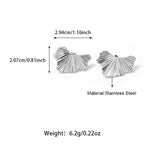 Stainless Steel Wrinkle Texture Bowknot Jewelry Dainty Earrings